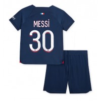 Paris Saint-Germain Lionel Messi #30 Fotballklær Hjemmedraktsett Barn 2023-24 Kortermet (+ korte bukser)